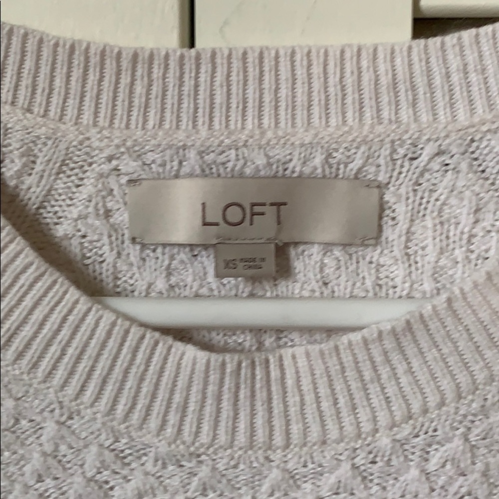 LOFT Cream Sweater - Picture 3 of 4